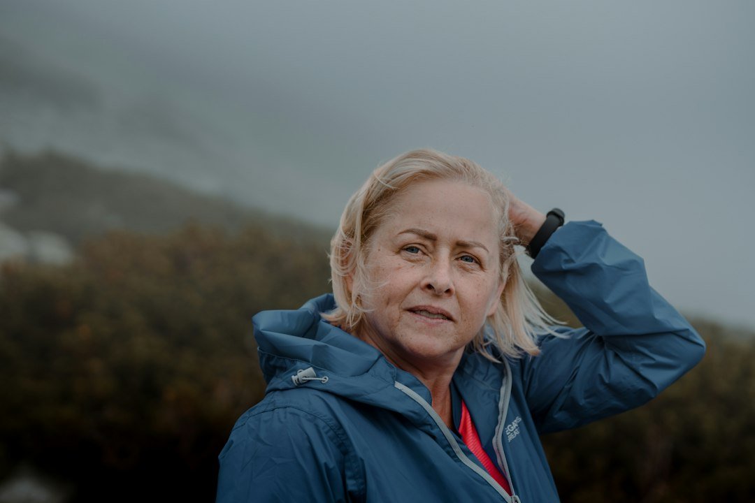Active older woman smiling outdoors