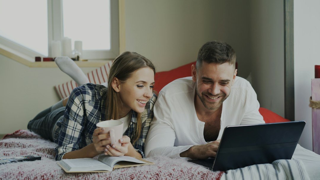 Woman relaxing at home in a cozy setting